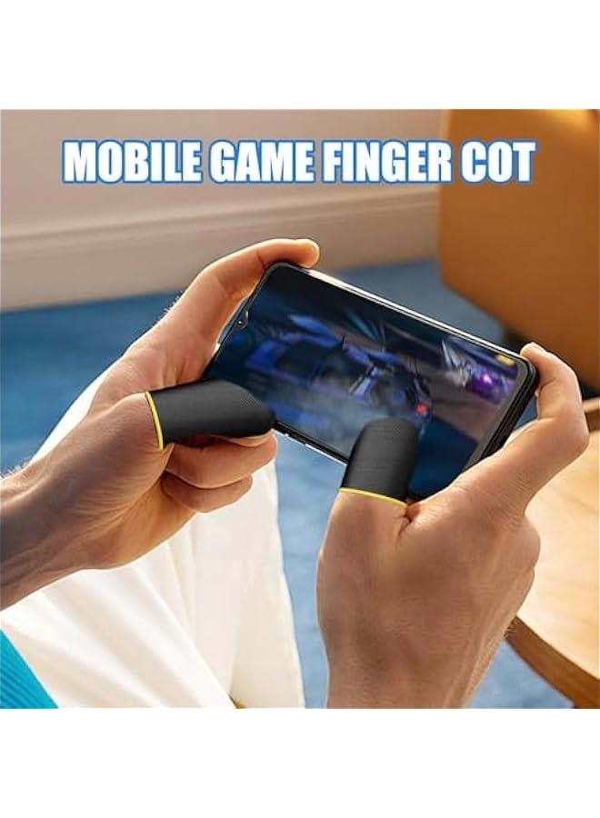 Mobile Game Finger Sleeve - 2PC Breathable Carbon Fiber Finger Sleeves | Comfortable Game Finger Sleeves | Finger Sleeves For Enhance Finger Sensitivity | Comfortable Game Finger Covers | Fiber Fing - Image 2