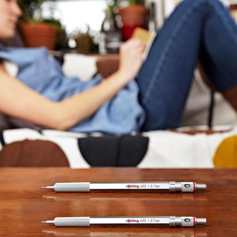 Rotring 1904444 600 Mechanical Pencil, 0.7 mm, Silver Barrel - Image 4
