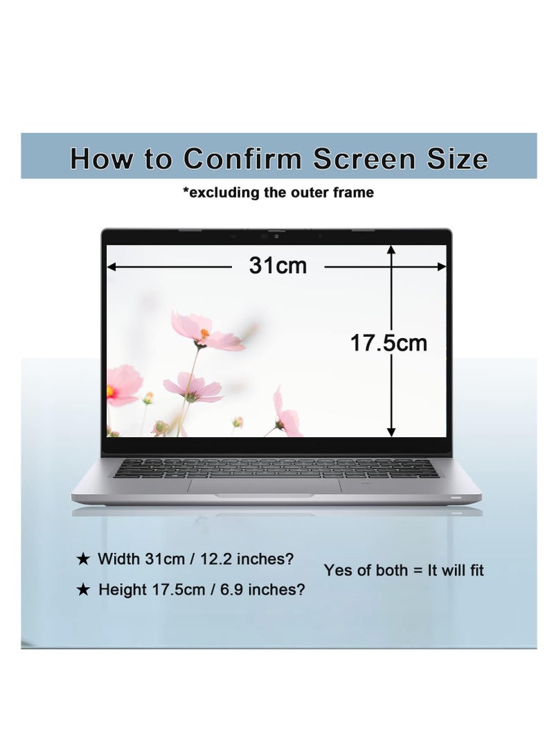 Laptop Privacy Screen 14 Inch 16:9 Computer Monitor, Anti Glare Blue Light Filter Protector, Removable 14inch Security Shield Compatible With Lenovo Hp Dell Acer Asus Thinkpad Envy Xps - Image 2