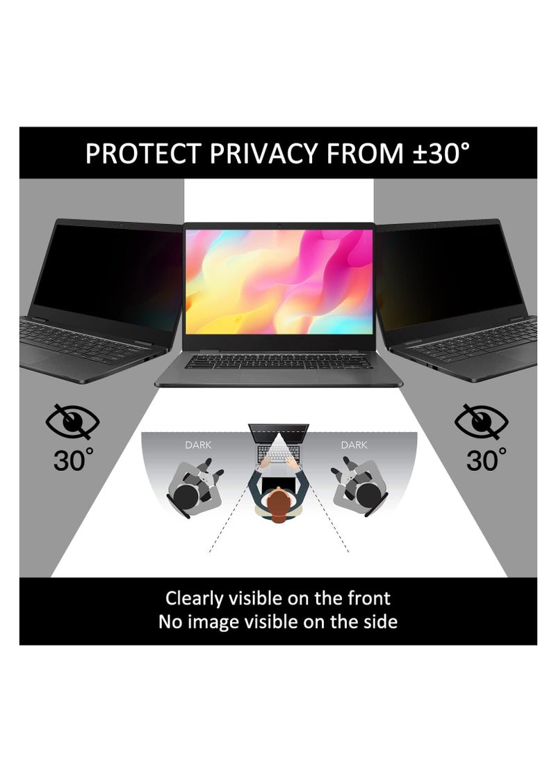 Laptop Privacy Screen 14 Inch 16:9 Computer Monitor, Anti Glare Blue Light Filter Protector, Removable 14inch Security Shield Compatible With Lenovo Hp Dell Acer Asus Thinkpad Envy Xps - Image 3