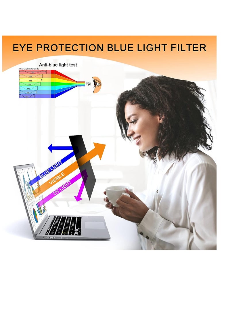 Laptop Privacy Screen 14 Inch 16:9 Computer Monitor, Anti Glare Blue Light Filter Protector, Removable 14inch Security Shield Compatible With Lenovo Hp Dell Acer Asus Thinkpad Envy Xps - Image 4