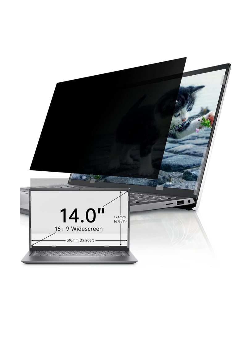Laptop Privacy Screen 14 Inch 16:9 Computer Monitor, Anti Glare Blue Light Filter Protector, Removable 14inch Security Shield Compatible With Lenovo Hp Dell Acer Asus Thinkpad Envy Xps - Image 5