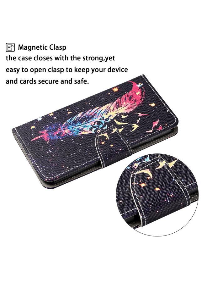 جرين تايجر جراب لهاتف Huawei P40 lite E بنمط رسم ملون، جراب جلدي قلاب أفقي مع حامل وفتحات للبطاقات ومحفظة وحبل - Image 4