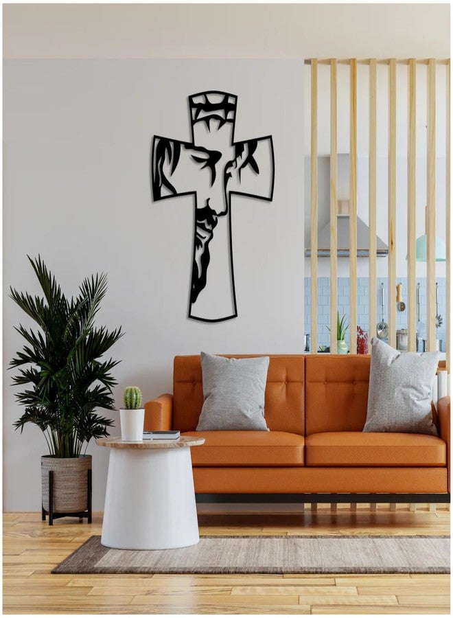 BLIND SHOPJesus on Cross Symbol Metal Wall Art | Religious Christian Wall Decor | Faith-Inspired Jesus Crucifix | Christian Home (50x36x1.5 CM) - Image 5