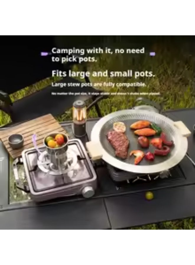 بلو فاير موقد غاز تخييم مزدوج الشعلة بقوة 8000 واط – موقد خارجي عالي اللهب قابل للطي برأسين، تصميم منفصل من سبائك الألمنيوم للرحلات والتخييم والشواء والطبخ في الهواء الطلق - Image 3