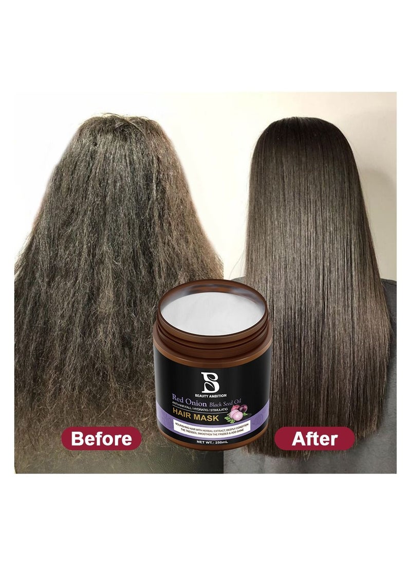BEAUTY VOC - Red Onion Hair Mask for hair straight and smooth 250 ml - Image 1