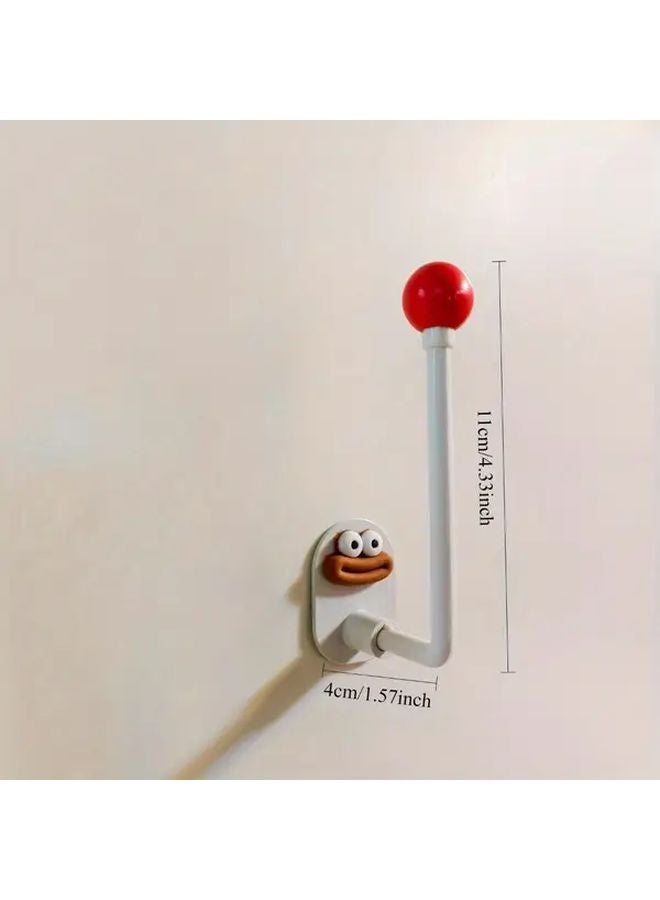 خطافات حائط صفراء لاصقة لتعليق المعاطف منظف تخزين غرفة النوم - Image 3