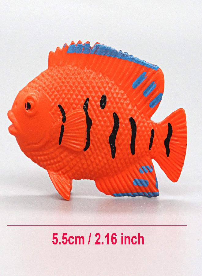 HAPTIME HAPTIME 12PCS Tropical Fish Toys Set, Pastic Cute Sea Life Creatures Learning Educational Toy Party Favors & Christmas Gifts for Boys, Girls, Kids  - Image 3