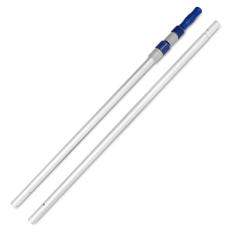 Poolvio 12 FT Telescopic Swimming Pool Pole - Adjustable 2 Piece Aluminum Pool Pole for Pool Cleaning Skimmer Nets Vacuum Heads & Brushes, Strong Grip & Lock - Image 2