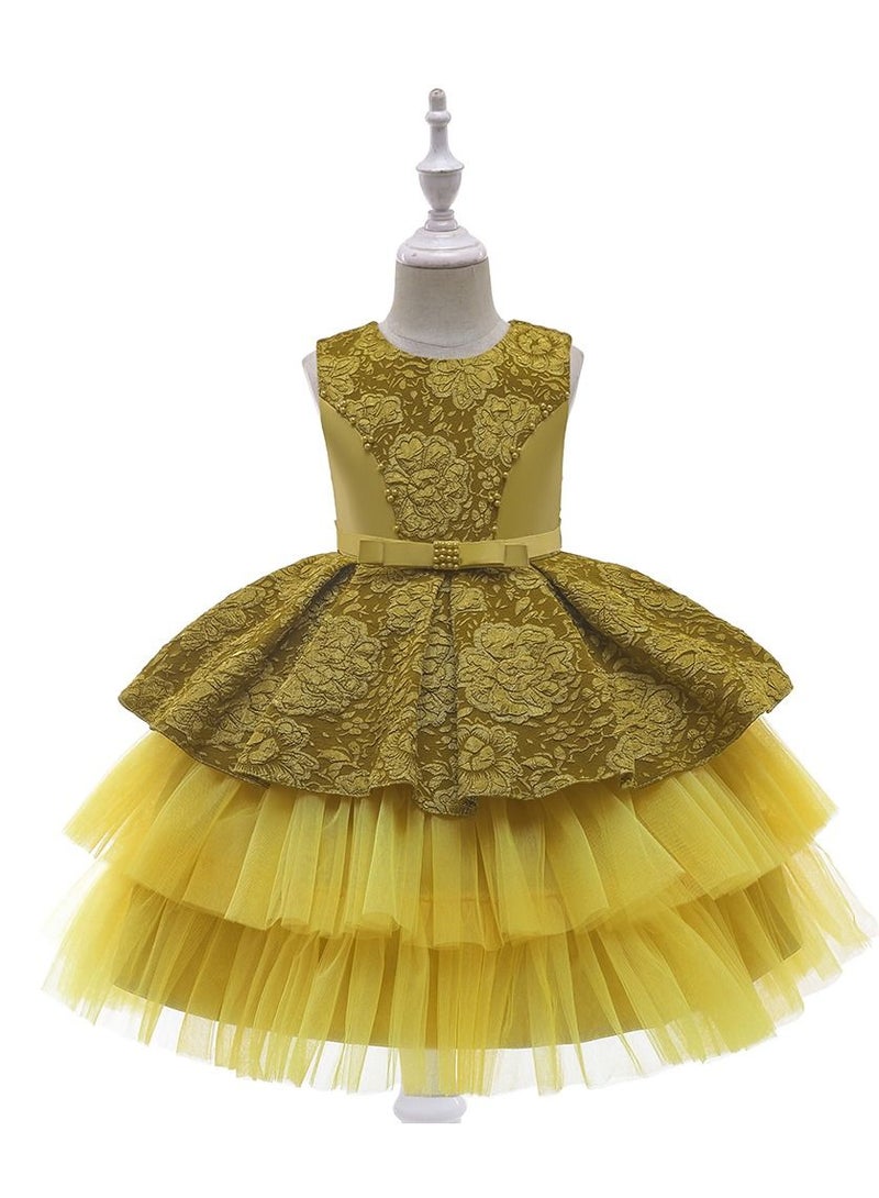 Princess Flower Sleeveless Maxi Dress