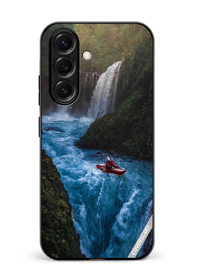 Protective Case Cover For Samsung Galaxy S25 Plus Bluish Waterfall Design Multicolour