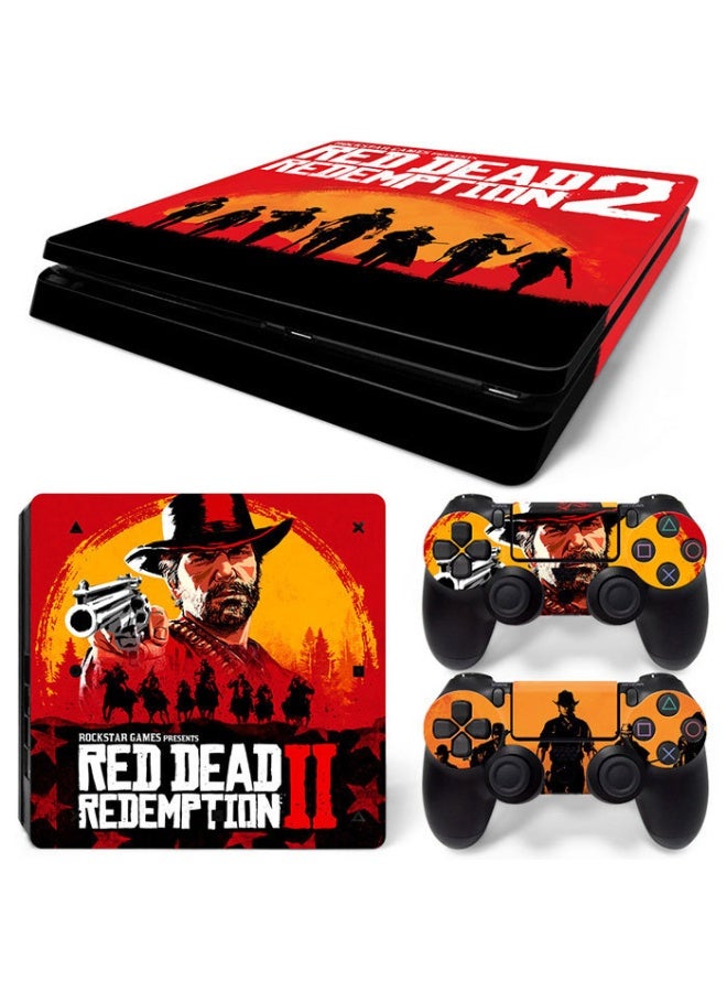 سكين ملصق مطبوع لوحدة تحكم الألعاب ووحدة التحكم لجهاز بلاي ستيشن 4 سليم، مكون من 3 قطع