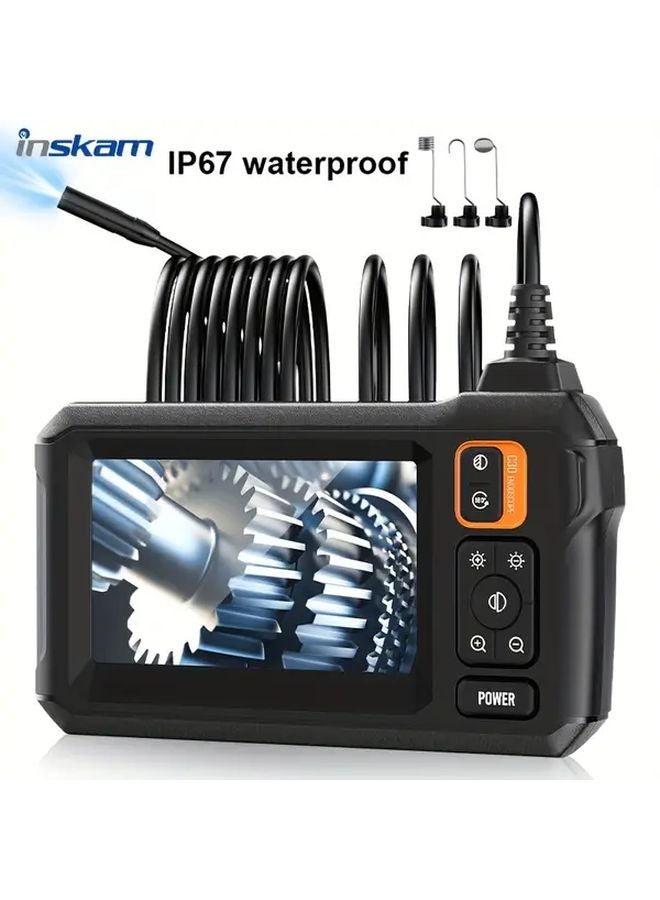 Inskam HD Industrial Endoscope 4.3 Inch Single Lens Orange 8mm Viewing Angle Camera - Image 2