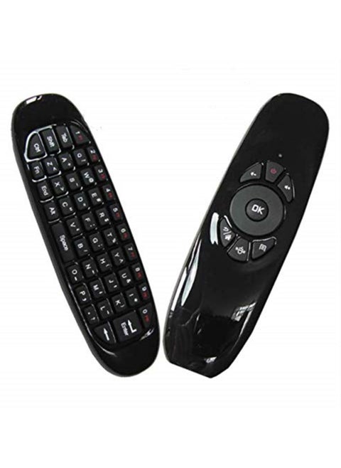 C120 Wireless Keyboard with Air Mouse Remote Control for Android TV Box/Computer (Black 2.4GHz)