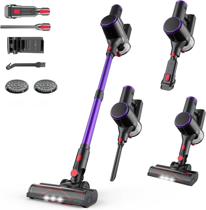 INGUNAR 40KPa Cordless Stick Vacuum Cleaner with LED Digital Display, Detachable Battery Anti-Tangle Brush Head,40Mins Runtime Detachable Battery, Powerful Vacuum for Home Car Pet Hair Hard Floor Carpet - Image 1