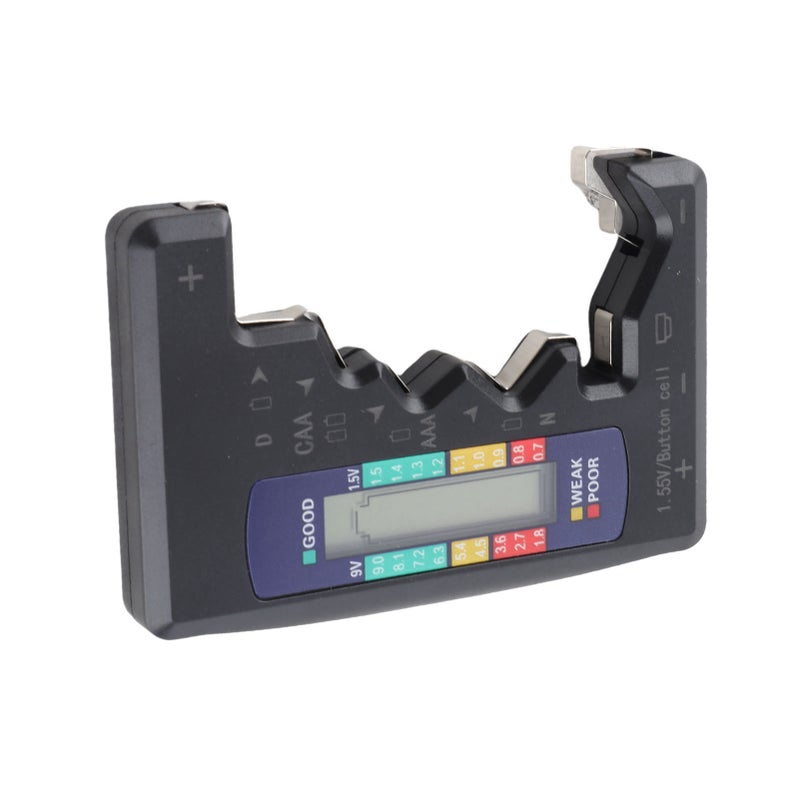 Digital Battery Capacity Gauge Tester Universal D C N AAA AA 9V 1.5V Button Cell Analyzer Black - Image 4