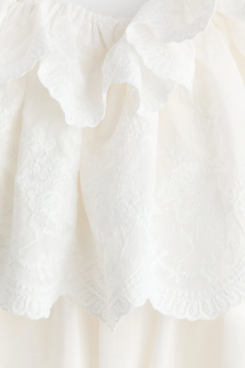 H&M  Frill-trimmed off-the-shoulder dress for Women | Best Price UAE