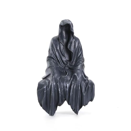 Joogour Tabletop Gothic Figurine Grim Reaper Statue - Gothic Spooky Sculpture for Garden or Bookshelf - 5.9 inch Mysterious Resin Dedor - Bookshelf Decor Fantasy. - Image 1