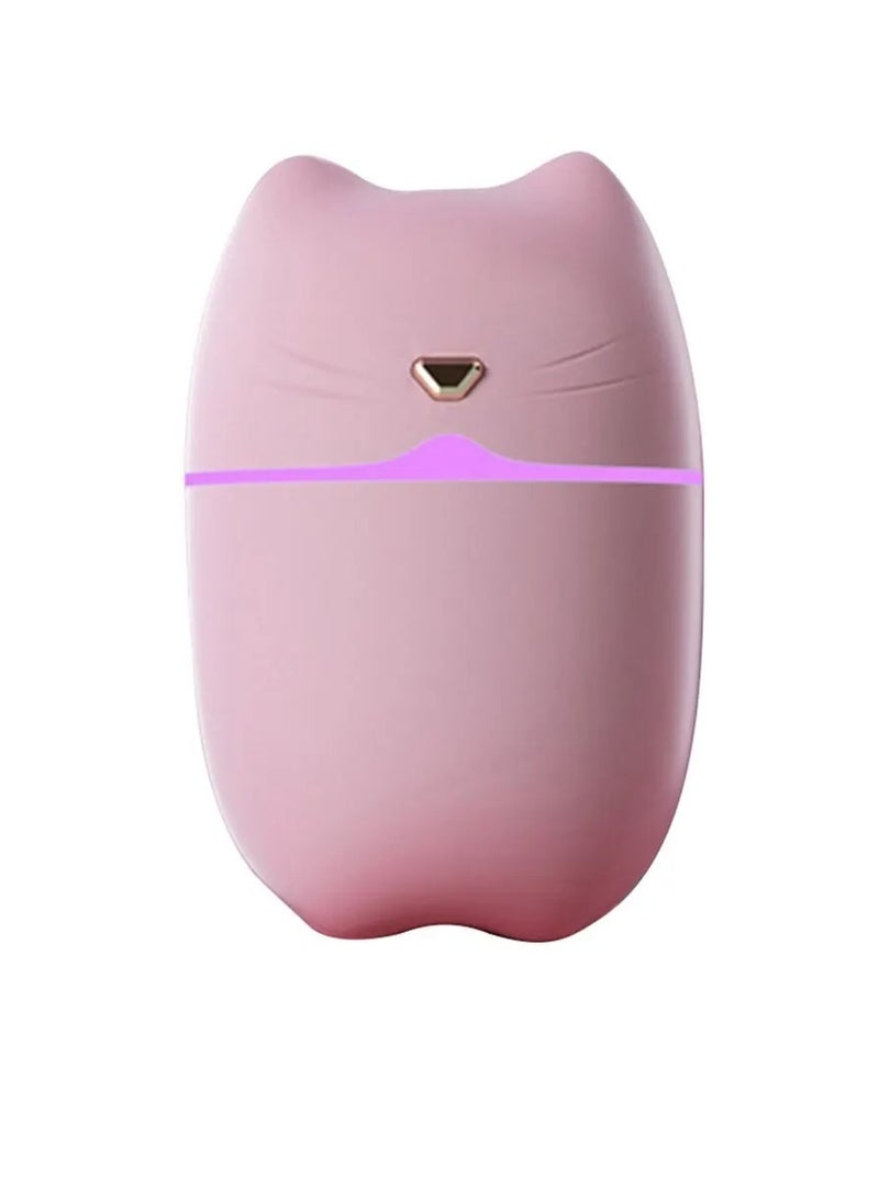 ارواق مرطب صغير، مرطب صغير صامت ومحمول للأماكن المغلقة، موزع عطور قابل لإعادة الشحن عبر USB، آلة علاج عطري ذات سعة كبيرة للرذاذ لغرفة الأطفال المكتبية، والسفر المنزلي، (قطعة واحدة، وردي) - Image 1