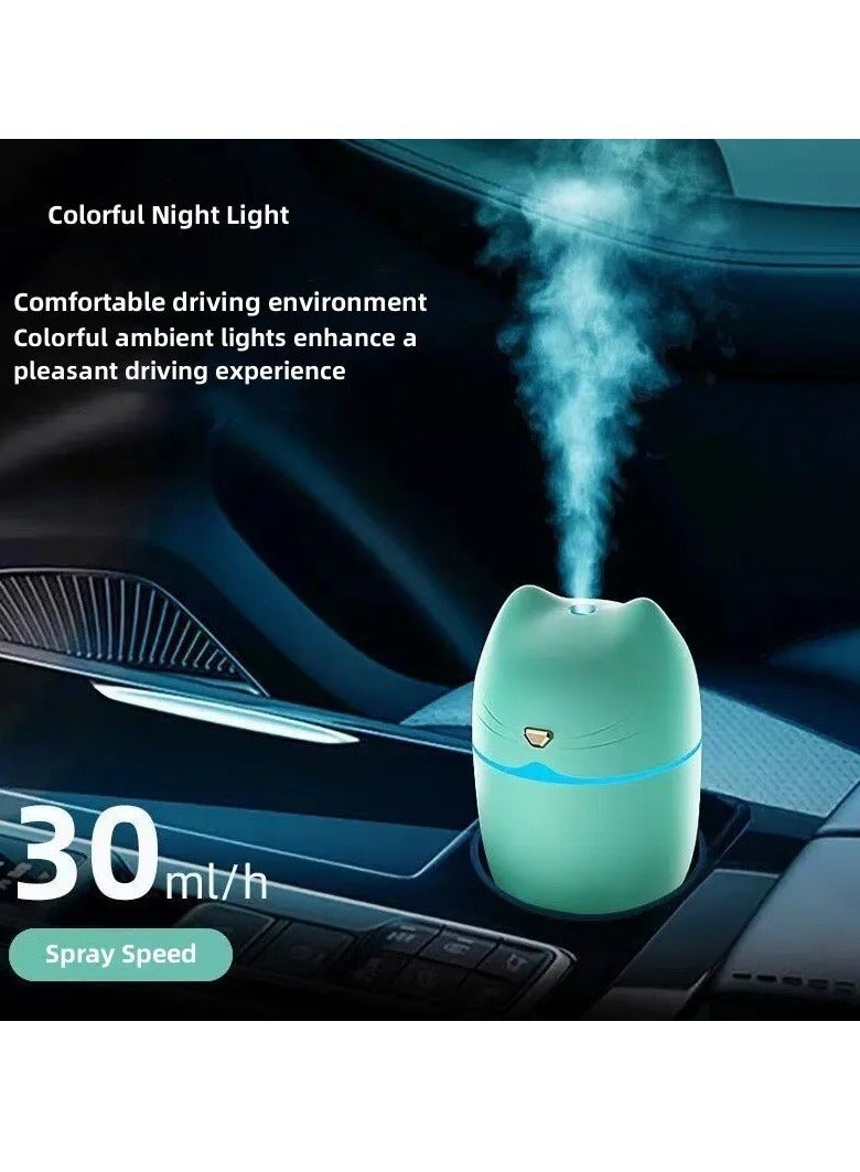 ارواق مرطب صغير، مرطب صغير صامت ومحمول للأماكن المغلقة، موزع عطور قابل لإعادة الشحن عبر USB، آلة علاج عطري ذات سعة كبيرة للرذاذ لغرفة الأطفال المكتبية، والسفر المنزلي، (قطعة واحدة، وردي) - Image 2