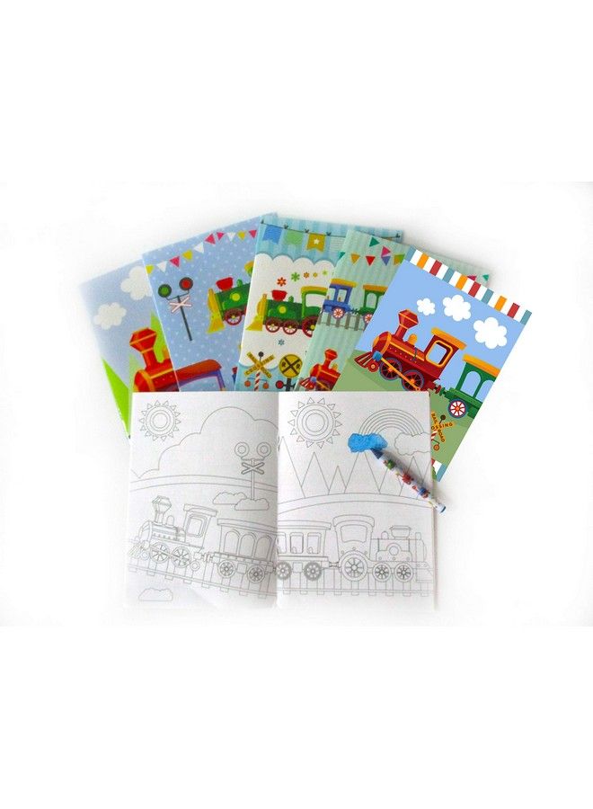 TINYMILLS Tiny Mills Train Coloring Book Set With 12 Coloring Books And 48 Crayons Train Birthday Party Supplies Favor Bag Filler Carnival Prizes Rewards Classroom Party Chugga Chugga Two Two Party Favors - Image 3