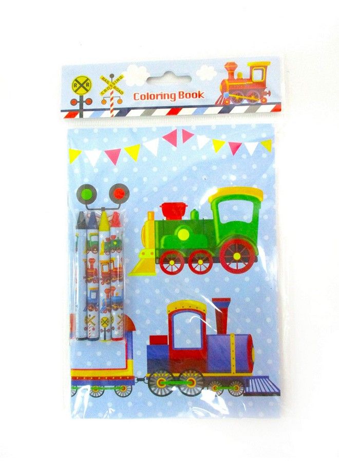 TINYMILLS Tiny Mills Train Coloring Book Set With 12 Coloring Books And 48 Crayons Train Birthday Party Supplies Favor Bag Filler Carnival Prizes Rewards Classroom Party Chugga Chugga Two Two Party Favors - Image 5