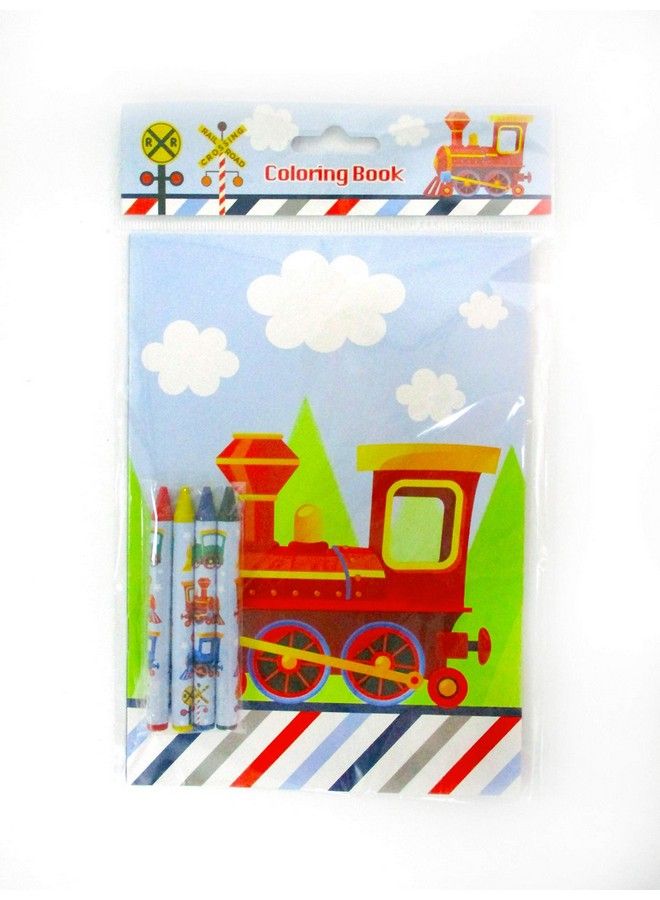 TINYMILLS Tiny Mills Train Coloring Book Set With 12 Coloring Books And 48 Crayons Train Birthday Party Supplies Favor Bag Filler Carnival Prizes Rewards Classroom Party Chugga Chugga Two Two Party Favors - Image 4