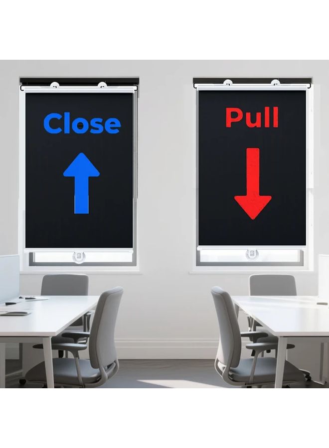 2Pcs No Drill Retractable Blackout Curtains 19 69 Inch Width Thermal Insulation UV Protection - Image 2