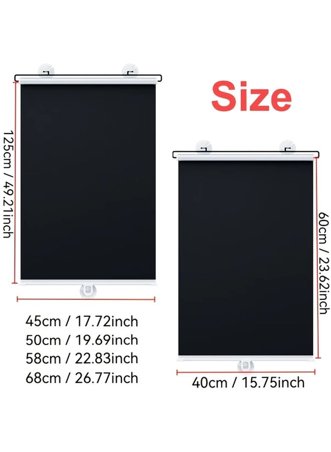 2Pcs No Drill Retractable Blackout Curtains 19 69 Inch Width Thermal Insulation UV Protection - Image 4