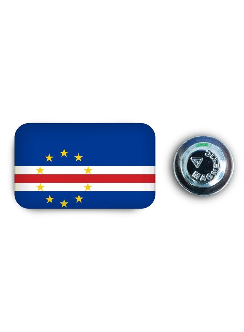 971MEDIA Cape Verde Flag Magnetic Badge - Image 1