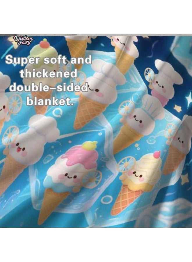 general Wisdom Fairy (latest) flannel thin blanket (warm and comfortable, suitable for sleep, game use, dust and sandproof) 150cm*200cm - 41 - Image 1