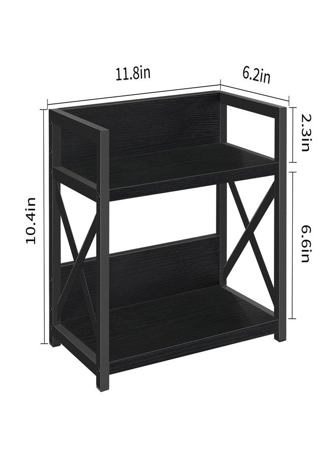 YINMIT Countertop Shelf Organizer,Coffee Bar Accessories,Spice Rack,Coffee Counter Shelf,2 Tier Coffee Organizer Station for Mugs,Cups,Cream,Syrup (Black, Small) - Image 3