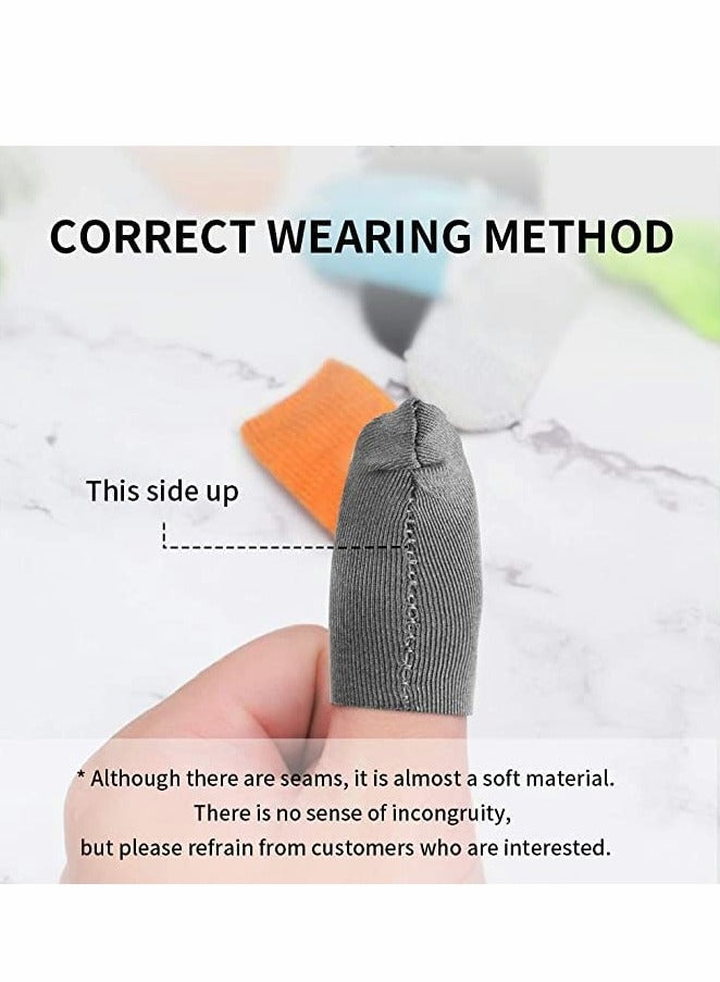 Zikra Finger Sleeves for Gaming, 12Pcs Highly Sensitive Anti-Sweat Breathable Finger Covers, with 2Pcs Mobile L1R1 Game Triggers for Phone Games, Six-finger Linkage, Shooter Sensitive Controller Joysticks - Image 3