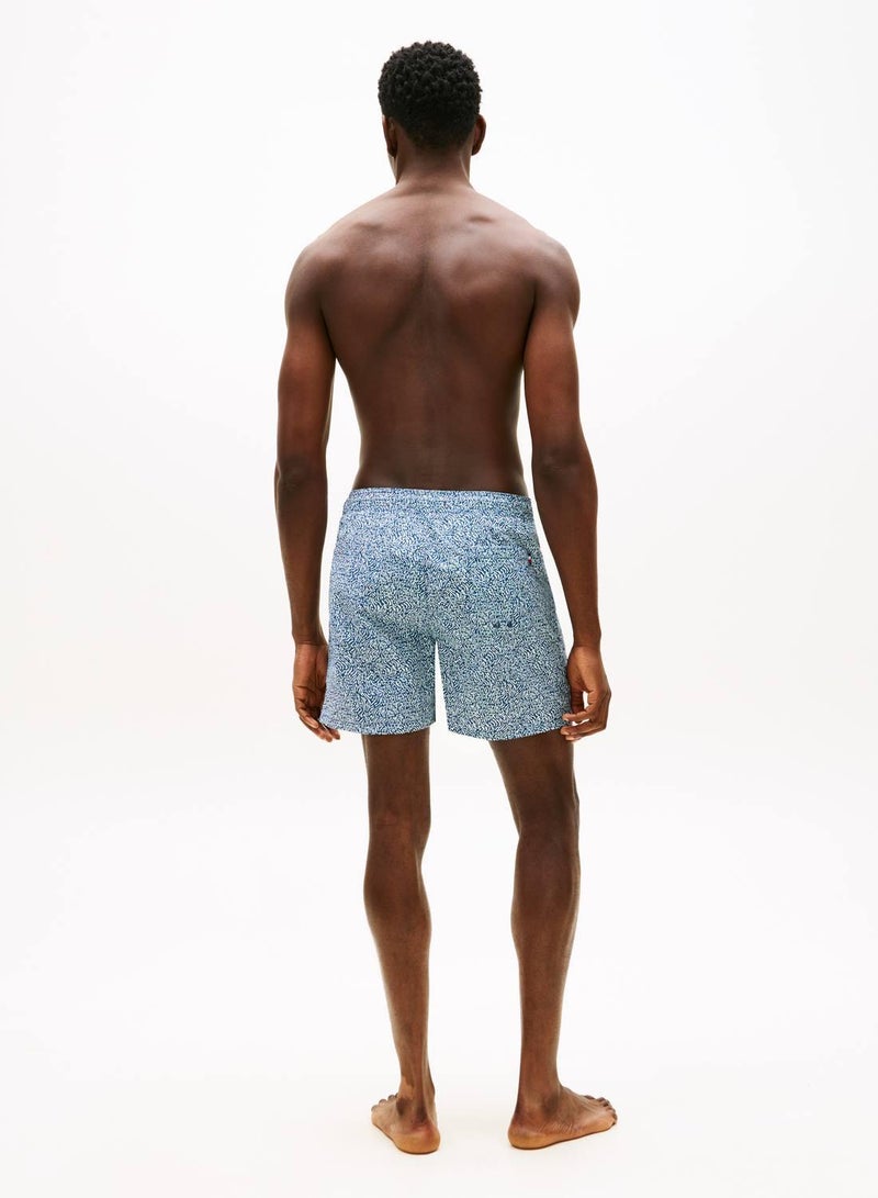 TOMMY HILFIGER Print Mid Length Swim Shorts - Image 3