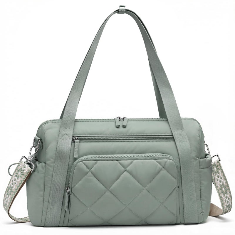 SYTRAH Gym Bag for Women, Duffle Weekender Bags for Travel, Lightweight Weekender Tote with Wet Pocket for Sports, Workout and Dance Green - Image 1
