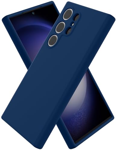 CUZMIGO for Samsung Galaxy S24 Ultra Silicone Case, Slim Fit Premium Liquid Silicone Shockproof Phone Cover, Upgraded Camera Protection and Microfiber Lining, Navy Blue - Image 1