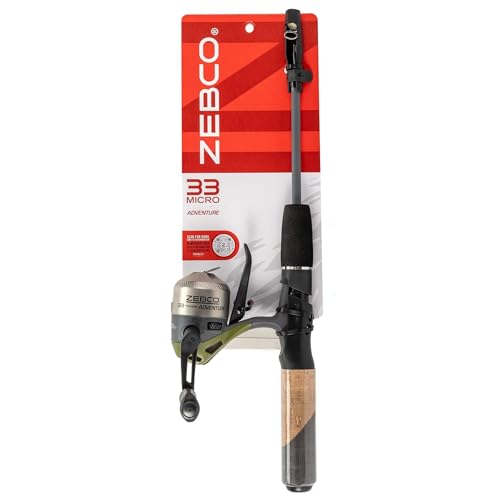 Zebco 33 Micro Adventure Spincast Reel and Fishing Rod Combo, 36-Inch Telescopic Rod, Ultra-Light Power, Moderate Action, Silver/Green - Image 3