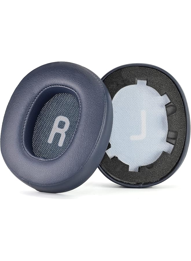 إيروريكس وسائد أذن بديلة Tune 750Bt متوافقة مع سماعات Jbl Tune 700Bt 710Bt 700Btnc 750Bt 760Btnc مصنوعة من جلد بروتيني ناعم ورغوة عالية الكثافة لإلغاء الضوضاء باللون الأزرق - Image 3