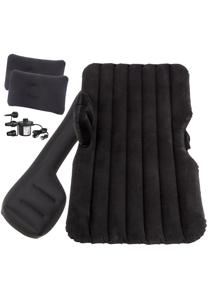 Universal Car Inflatable Bed Travel Bed Car with Comfortable Rear Seat Bed Car Mattress Air Cushion Black - Image 3