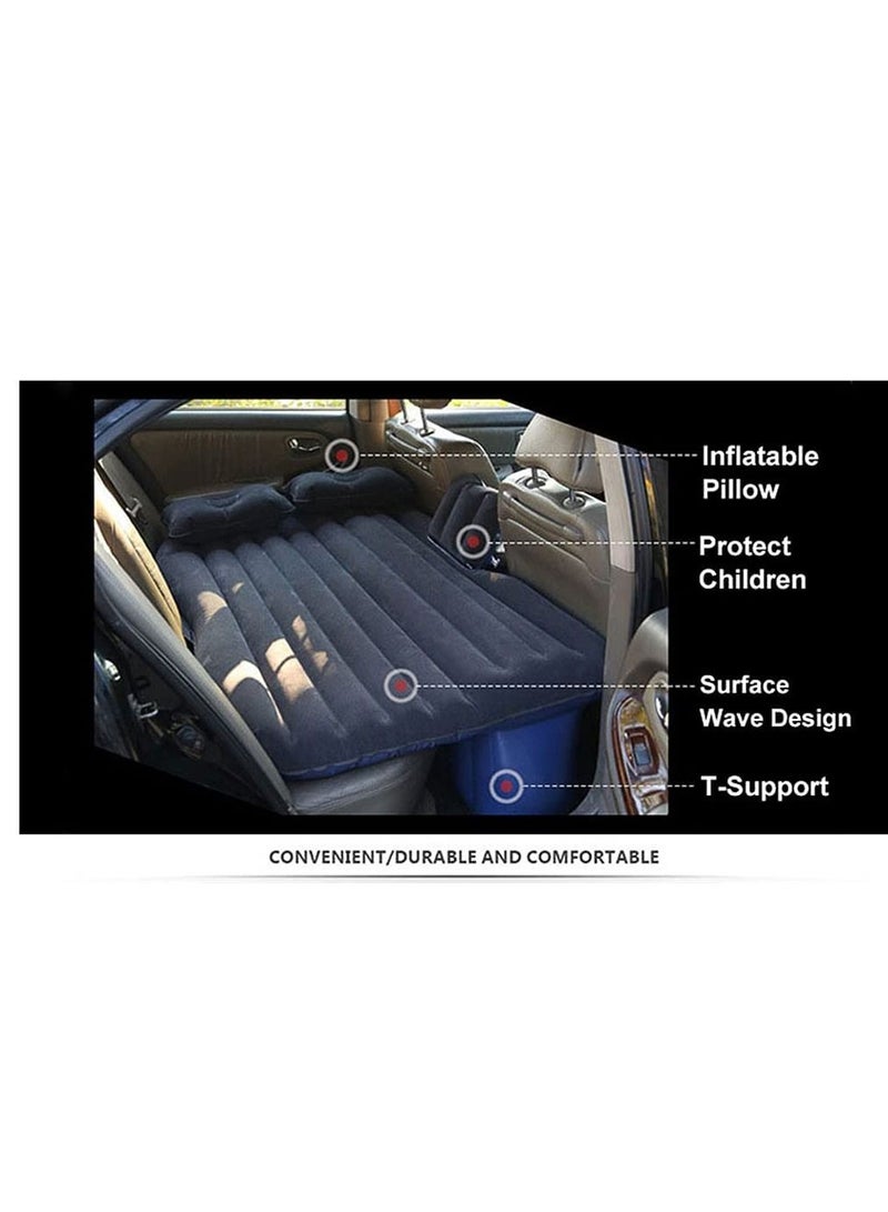 Universal Car Inflatable Bed Travel Bed Car with Comfortable Rear Seat Bed Car Mattress Air Cushion Black - Image 5