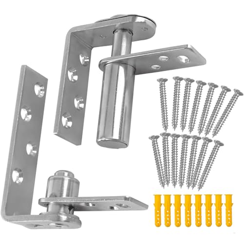 Tambee Saloon Door Hinges Heavy Duty 304 Stainless Steel Double Swing Action Hinge Self Closing for Bar Cafe Patio Doors Silver 1 Pack Swing Hinge Patio Interior Swing Doors - Image 1