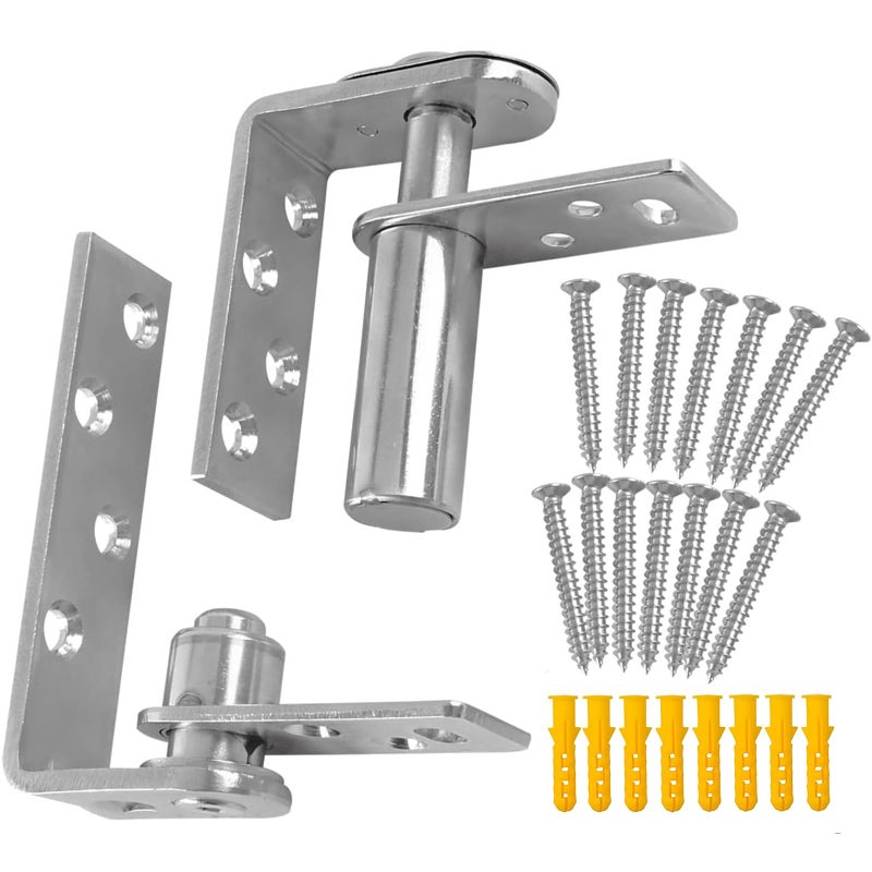 Tambee Saloon Door Hinges Heavy Duty 304 Stainless Steel Double Swing Action Hinge Self Closing for Bar Cafe Patio Doors Silver 1 Pack Swing Hinge Patio Interior Swing Doors - Image 2