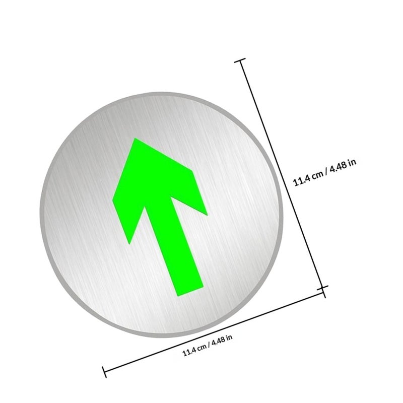 Exit Sign, Glow in the Dark for Indoor Outdoor Use, Durable Stainless Steel Construction - Image 2