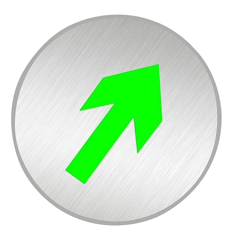 Exit Sign, Glow in the Dark for Indoor Outdoor Use, Durable Stainless Steel Construction - Image 4
