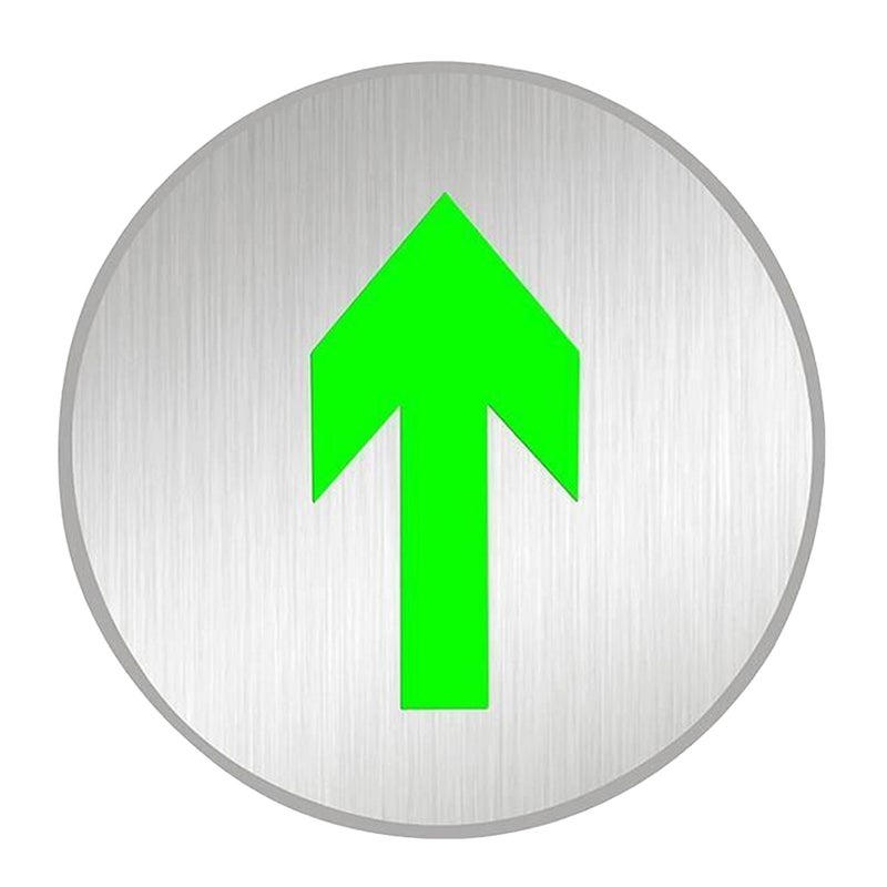Exit Sign, Glow in the Dark for Indoor Outdoor Use, Durable Stainless Steel Construction - Image 1