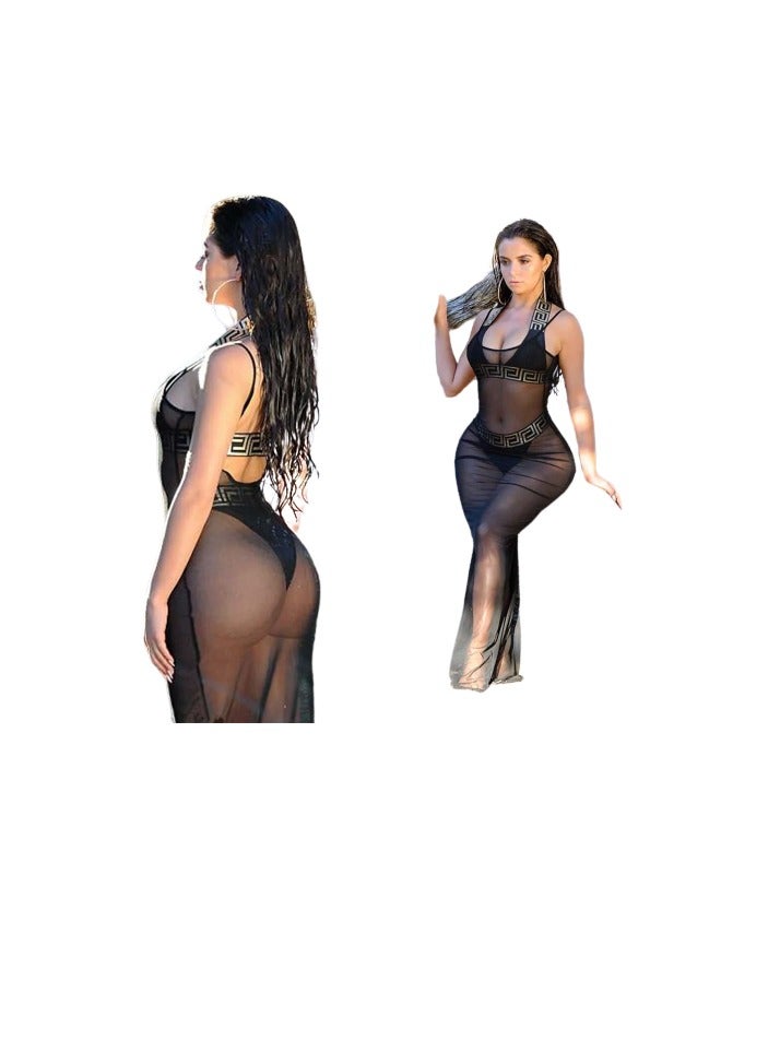 Elegant Women's Lingerie - Lycra Material - black Babydoll 