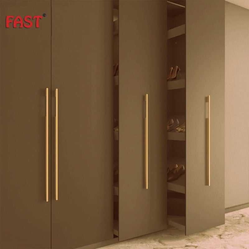 FAST مقابض خزائن الألمنيوم الذهبية الطويلة FAST CP501A حزمة من 2 قطعة 18 بوصة - Image 4