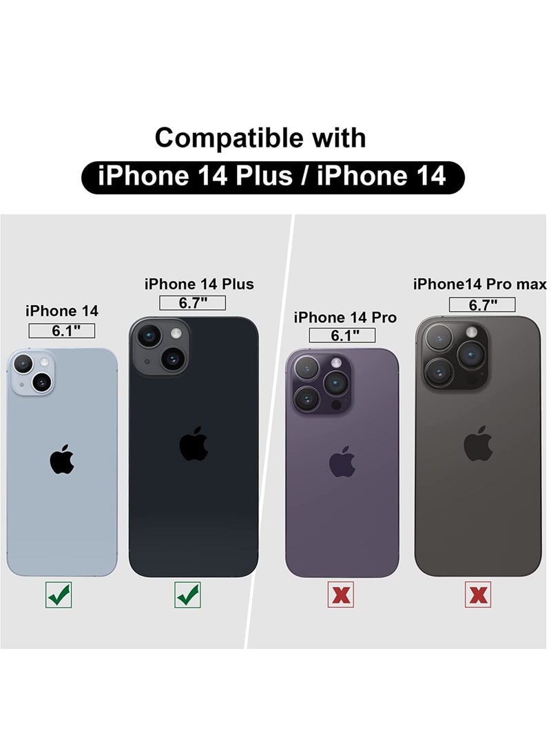 Raxoom iPhone 14 - iPhone 14 Plus Camera Lens Protector, 9H Tempered Glass Camera Cover Screen Protector Metal Individual Ring for iPhone 14 6.1 inch iPhone 14 Plus 6.7 inch (Blue) - Image 2