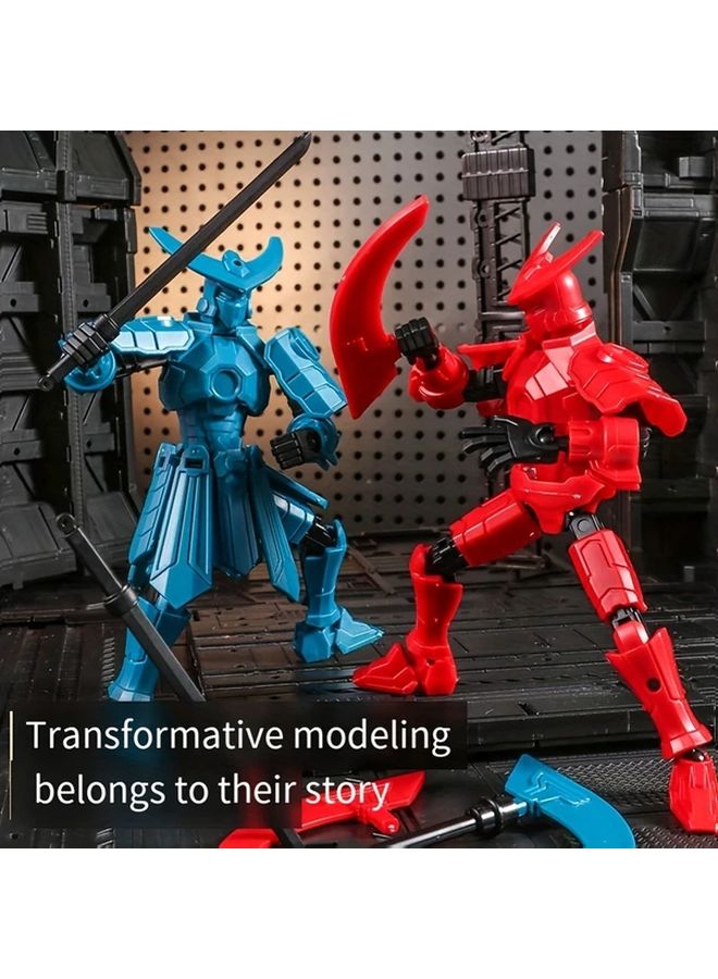 Blue 3D Printed Multi Jointed Action Figure Collectible Model Toy Display - Image 4