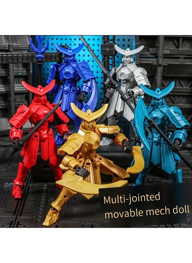 Blue 3D Printed Multi Jointed Action Figure Collectible Model Toy Display - Image 2